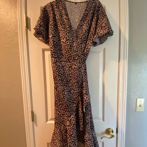 Flower print Wrap dress